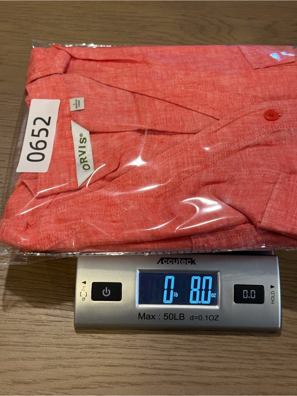 Orvis 100% Linen Utility Button Front Blouse Lightweight Coastal Coral Tunic - Picture 11 of 11